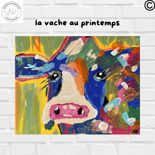 la vache au printemps | 8.5"w x 11"h poster print