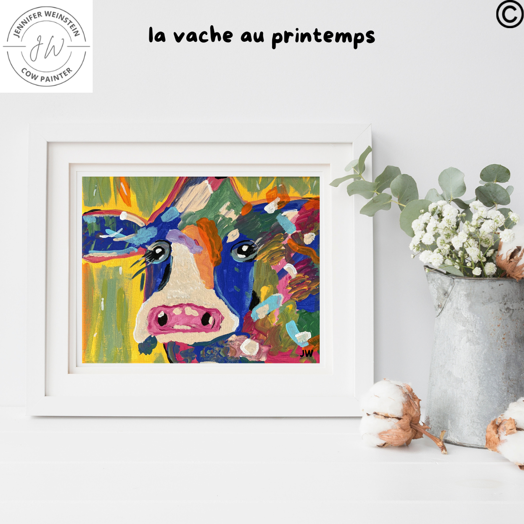 la vache au printemps | 8.5"w x 11"h poster print