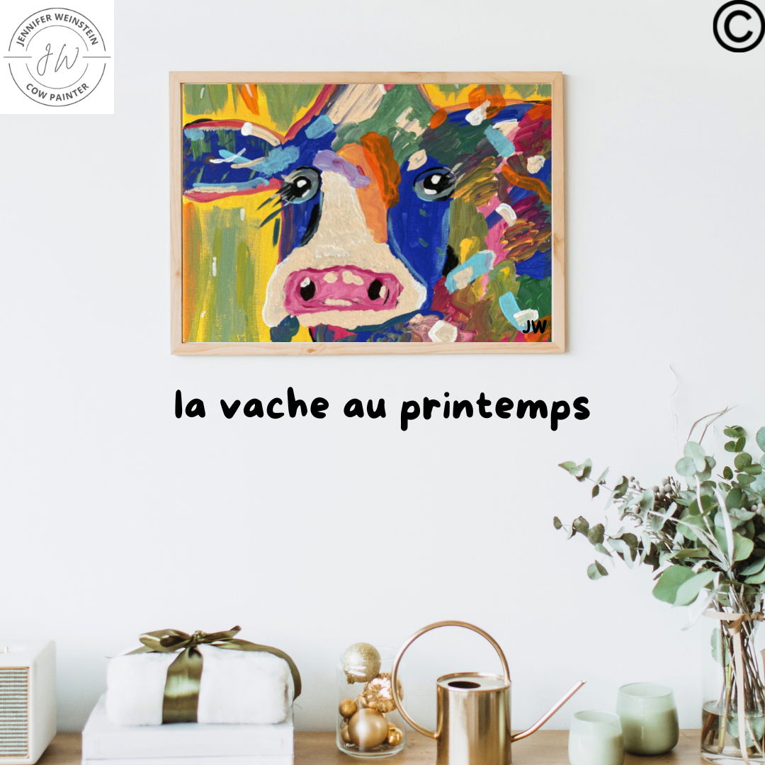 la vache au printemps | 11"w x 17"h poster print