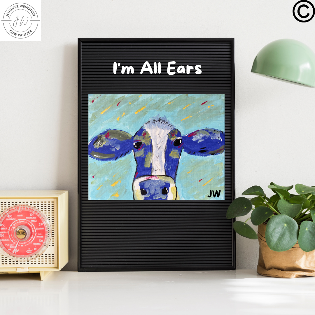 I'm All Ears | 5"w x 7"h flat card print with envelope